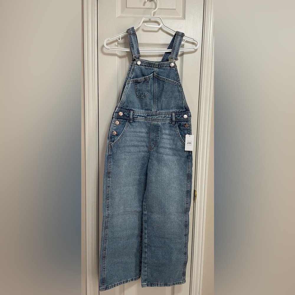 💯 Cotton Kids Blue Denim Overalls Unisex